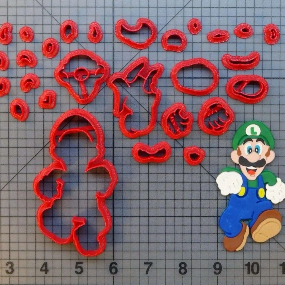 Super Mario Luigi Full Body Cookie/Fondant Cutter 4”